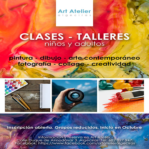 Talleres de Arte, Pintura, Dibujo, Fotografía en la Galería Art Atelier de Algeciras